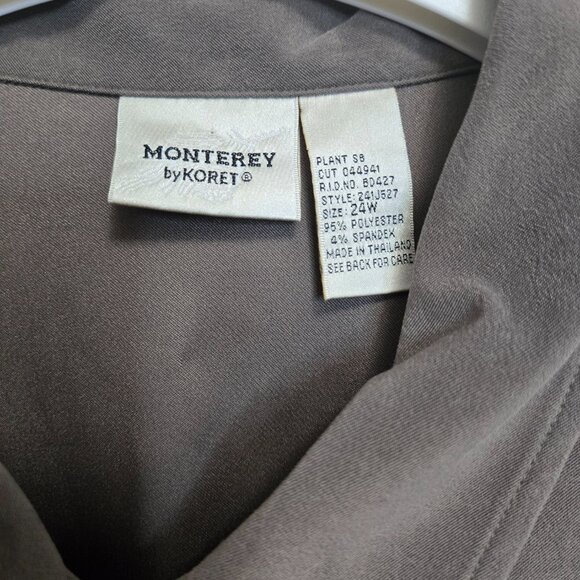 Monterey by Koret Pine Green Long Sleeve Button-Down Collared Shirt - Picture 3 of 5